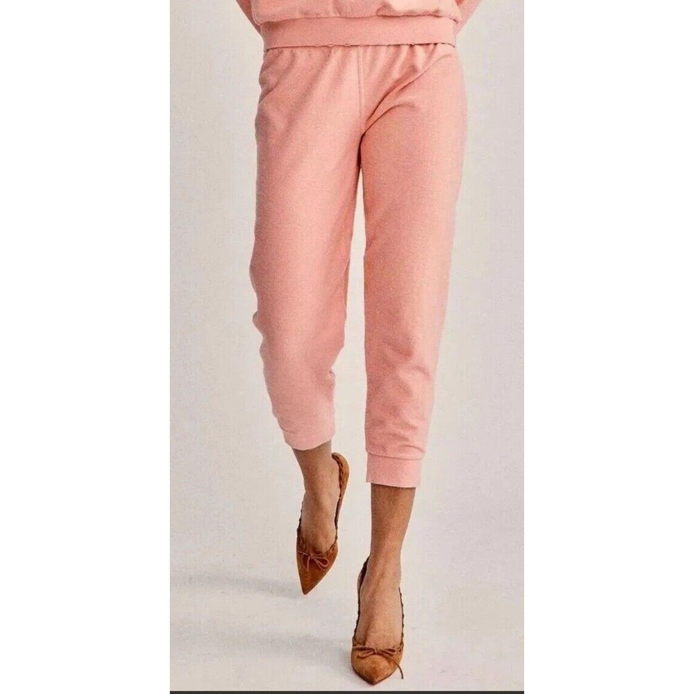 Love Shack Fancy Women's Amita Jogger Pant in Tuscany Pink Size L